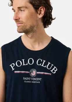 Sale Saint Vincent Springfield Sleeveless Tee Navy