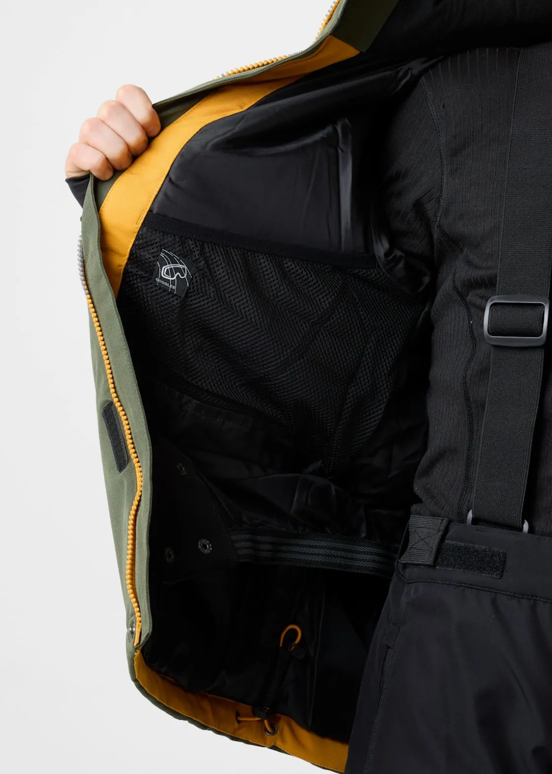 Sale Swedemount St. Anton Jacket JR Dk Olive/Mustard Yellow