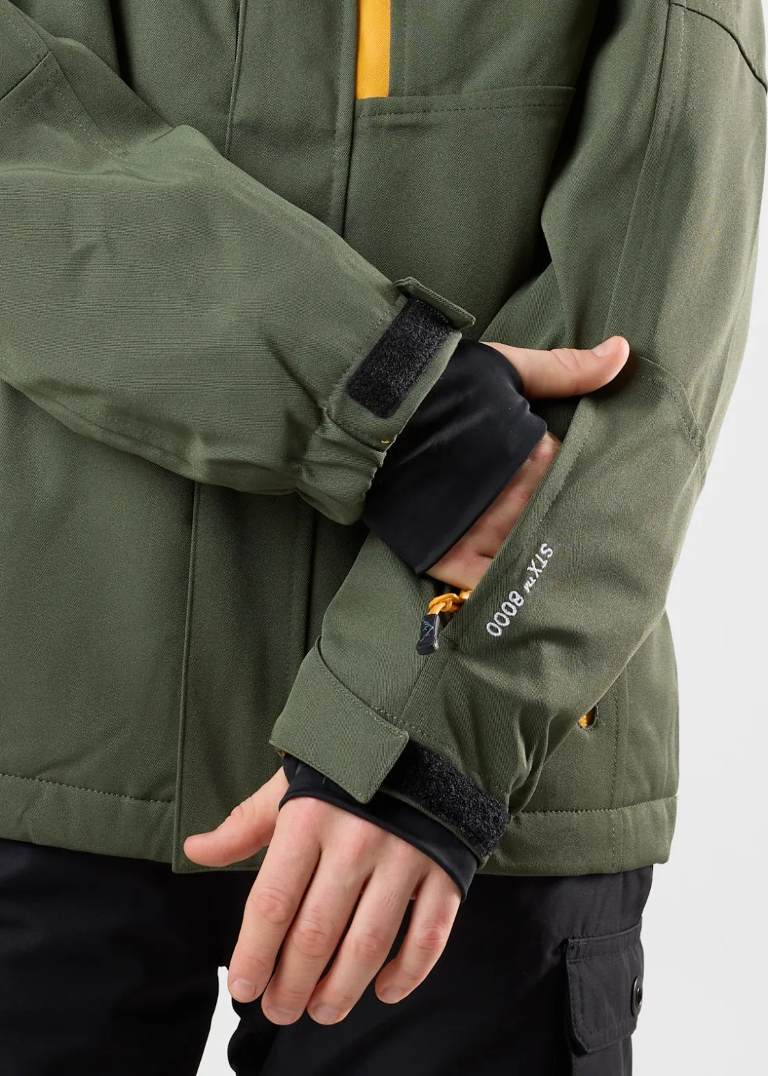 Sale Swedemount St. Anton Jacket JR Dk Olive/Mustard Yellow