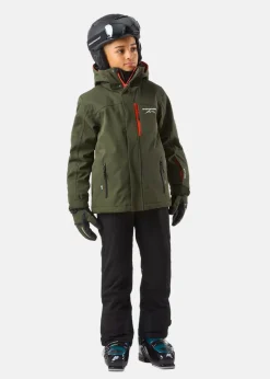 Outlet Swedemount St. Anton Jacket JR Dk. Olive Green/Burned Orange