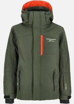 Outlet Swedemount St. Anton Jacket JR Dk. Olive Green/Burned Orange