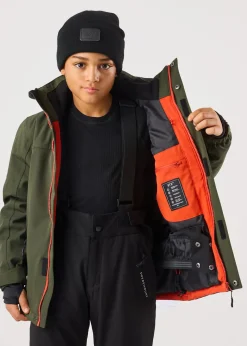 Outlet Swedemount St. Anton Jacket JR Dk. Olive Green/Burned Orange