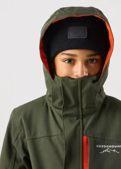 Outlet Swedemount St. Anton Jacket JR Dk. Olive Green/Burned Orange