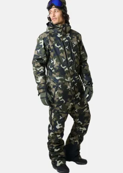 Clearance Swedemount St. Anton Skisuit Green Camouflage/Black