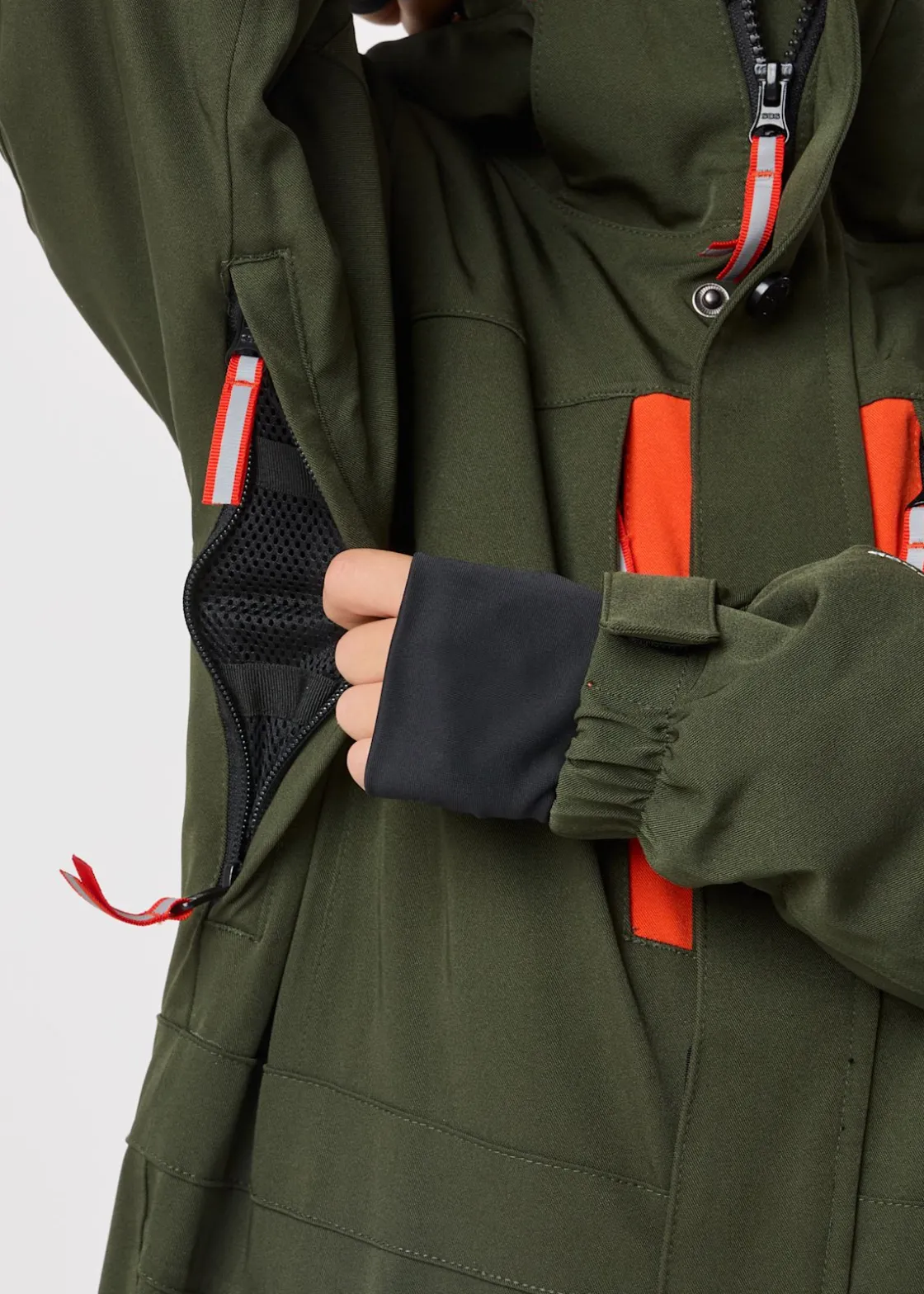 Swedemount St. Anton Skisuit JR Dk. Olive Green/Burned Orange