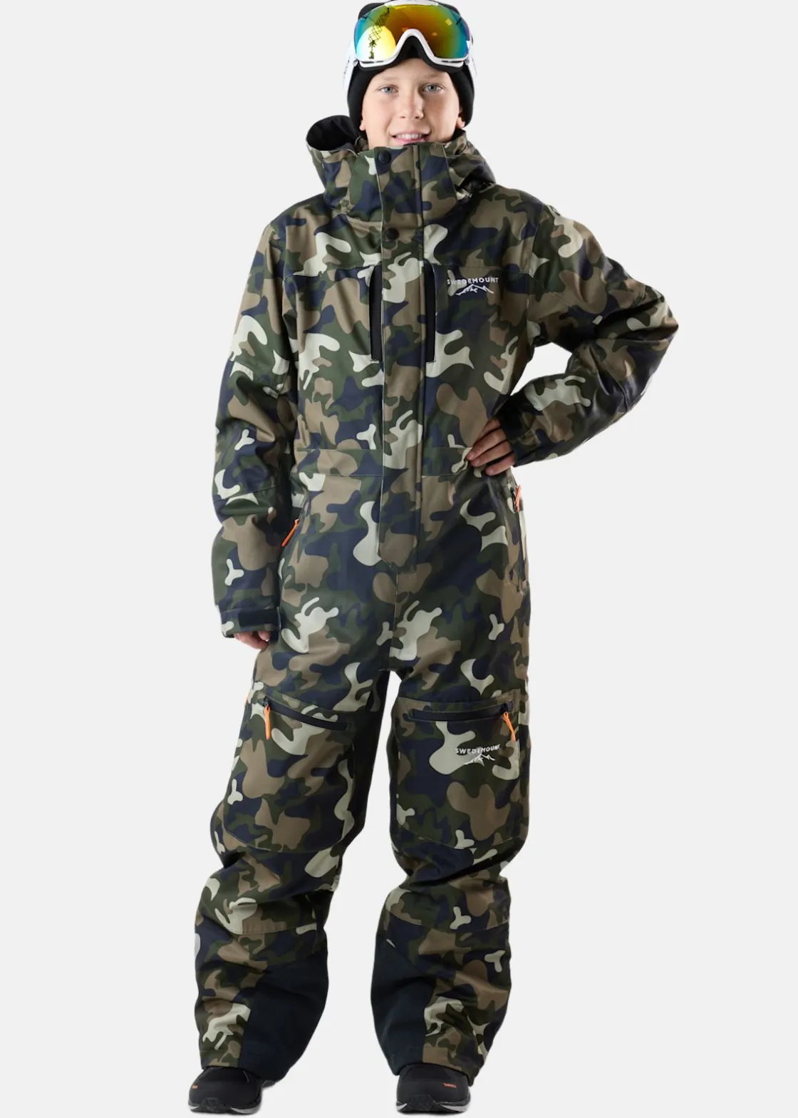 New Swedemount St. Anton Skisuit JR Green Camouflage/Black