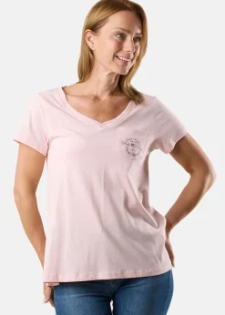 Clearance Saint Vincent St Tropez Tee W Light Pink