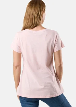 Clearance Saint Vincent St Tropez Tee W Light Pink