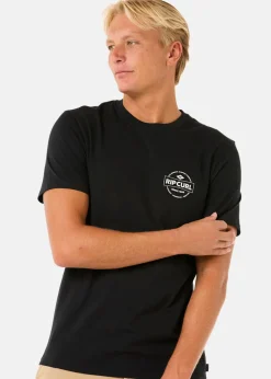 Discount Rip Curl STAPLE TEE BLACK