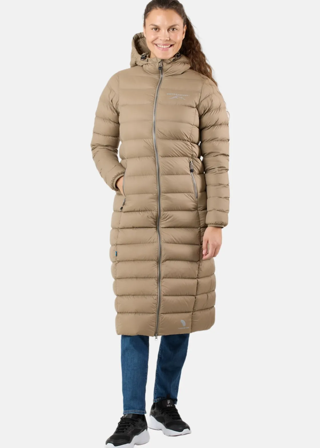 Sale Swedemount Östersund Long Down Coat W Cappuccino/Cappuccino