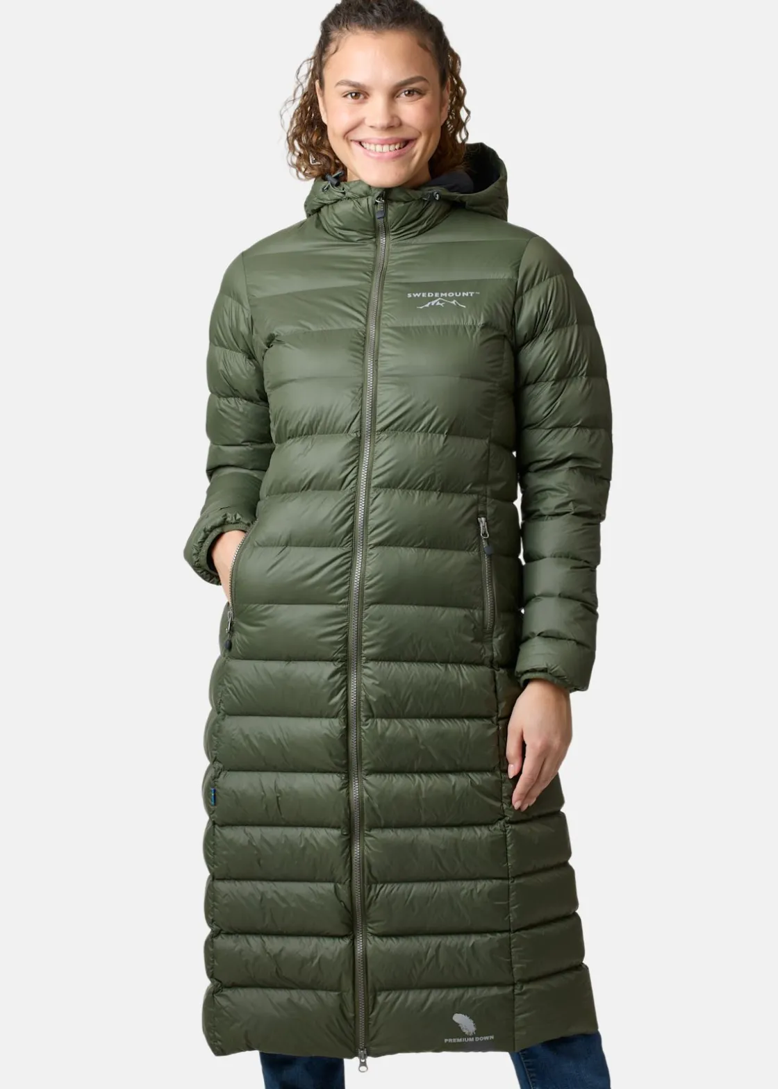 Best Swedemount Östersund Long Down Coat W Olive/Black