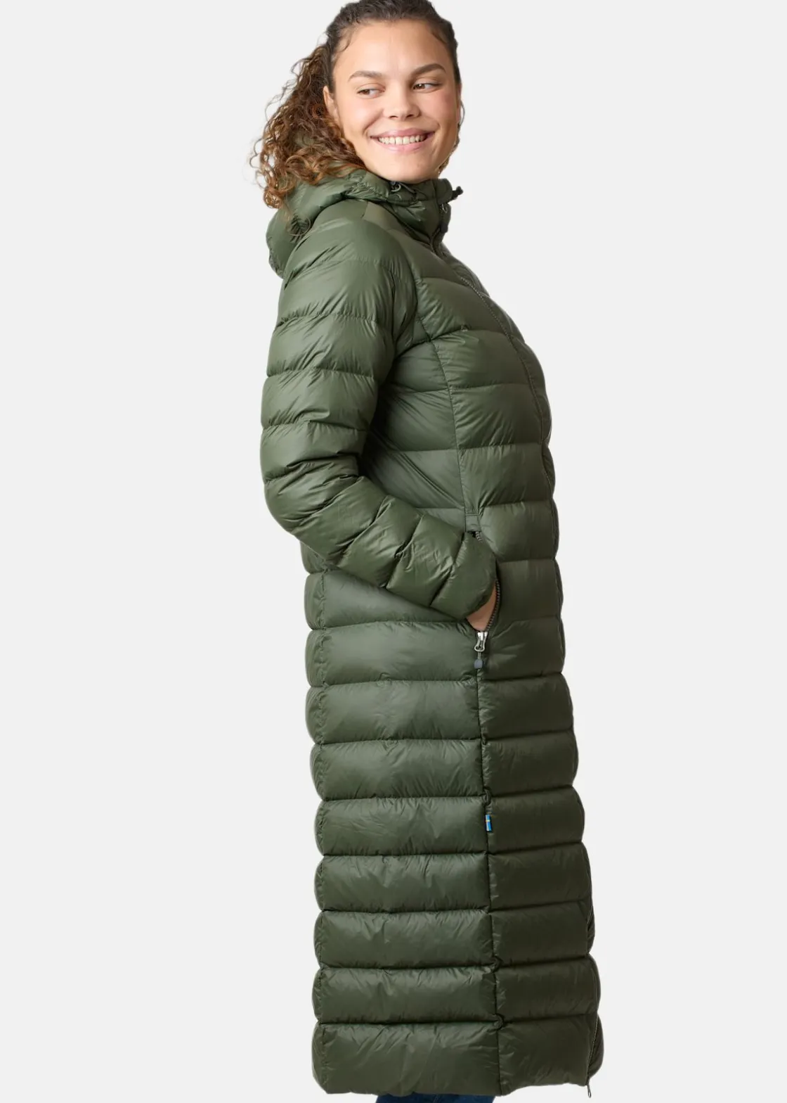 Best Swedemount Östersund Long Down Coat W Olive/Black
