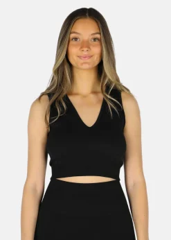 Outlet Björn Borg STHLM SEAMLESS LIGHT CROP TOP BLACK BEAUTY