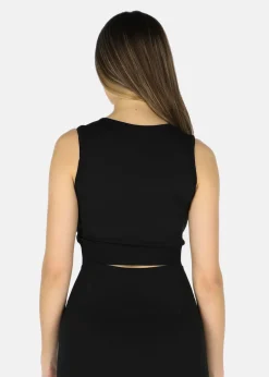 Outlet Björn Borg STHLM SEAMLESS LIGHT CROP TOP BLACK BEAUTY