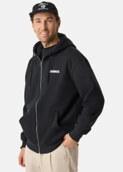 Hot Streetworld Classic Zip Hoodie Black