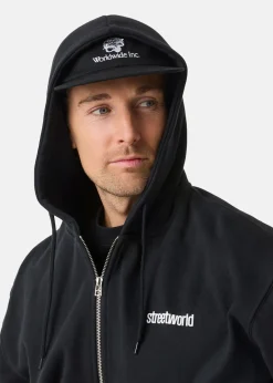 Hot Streetworld Classic Zip Hoodie Black