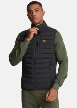 Online Lyle&scott Stretch Lightweight Quilted Gi Jet Black
