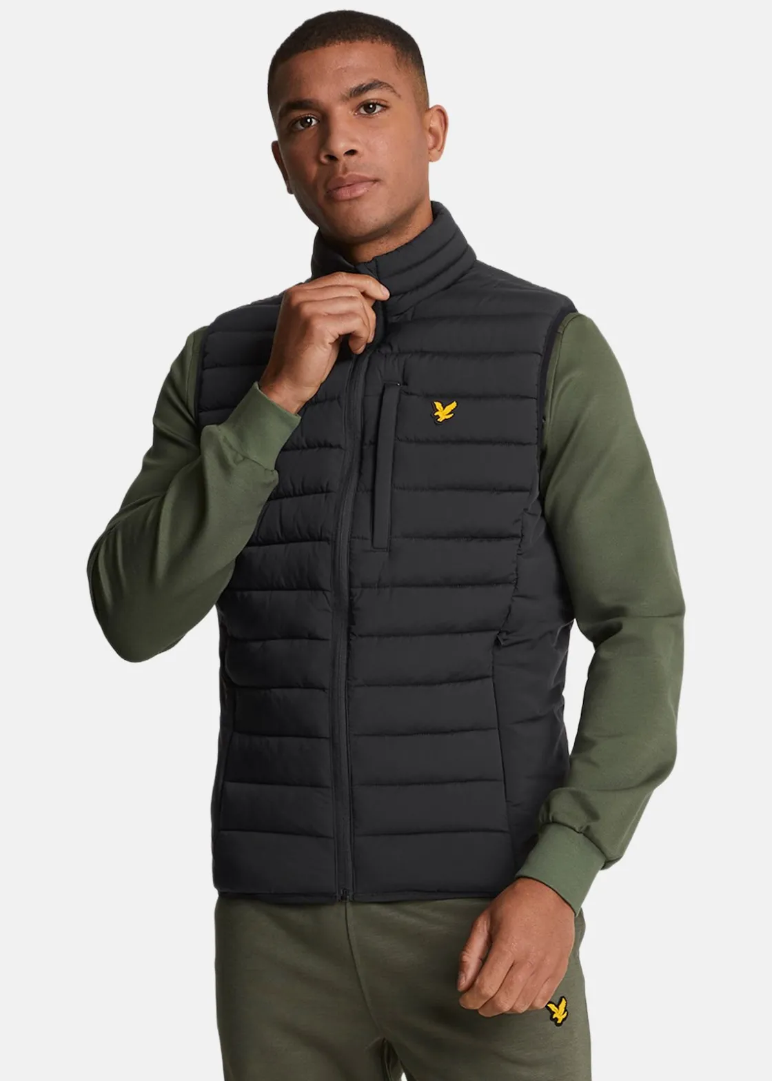 Online Lyle&scott Stretch Lightweight Quilted Gi Jet Black