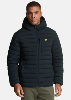 Lyle&scott Stretch Lightweight Quilted Ja Dark Navy
