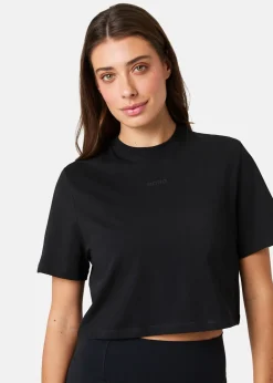 Best Björn Borg STUDIO OVERSIZED CROPPED T-SHI BLACK BEAUTY