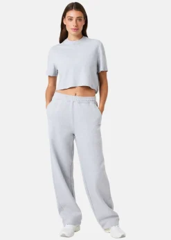 Björn Borg STUDIO OVERSIZED CROPPED T-SHI LIGHT GREY MELANGE