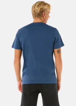 Hot Rip Curl SURF PARADISE BADGE TEE UPDATE WASHED NAVY
