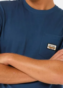 Hot Rip Curl SURF PARADISE BADGE TEE UPDATE WASHED NAVY