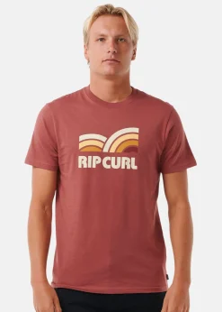 Discount Rip Curl SURF REVIVAL CAPTURE TEE APPLE BUTTER
