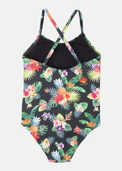 Best Blount & Pool Swimsuit Flower JR Black Pineapple