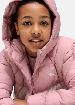 Best Puma Synthetic Hooded Puffer Jacket Poised Pink