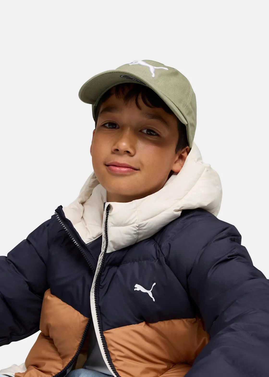 Hot Puma Synthetic Hooded Puffer Jacket New Navy