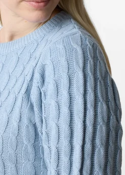 New Seaside Tampa Cabel knit W Dusty Blue