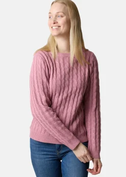 Online Seaside Tampa Cabel knit W Dusty Rose