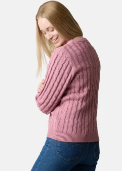 Online Seaside Tampa Cabel knit W Dusty Rose