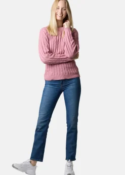 Online Seaside Tampa Cabel knit W Dusty Rose