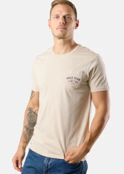 Clearance Saint Vincent Texas Tee (Bröstficka) Beige