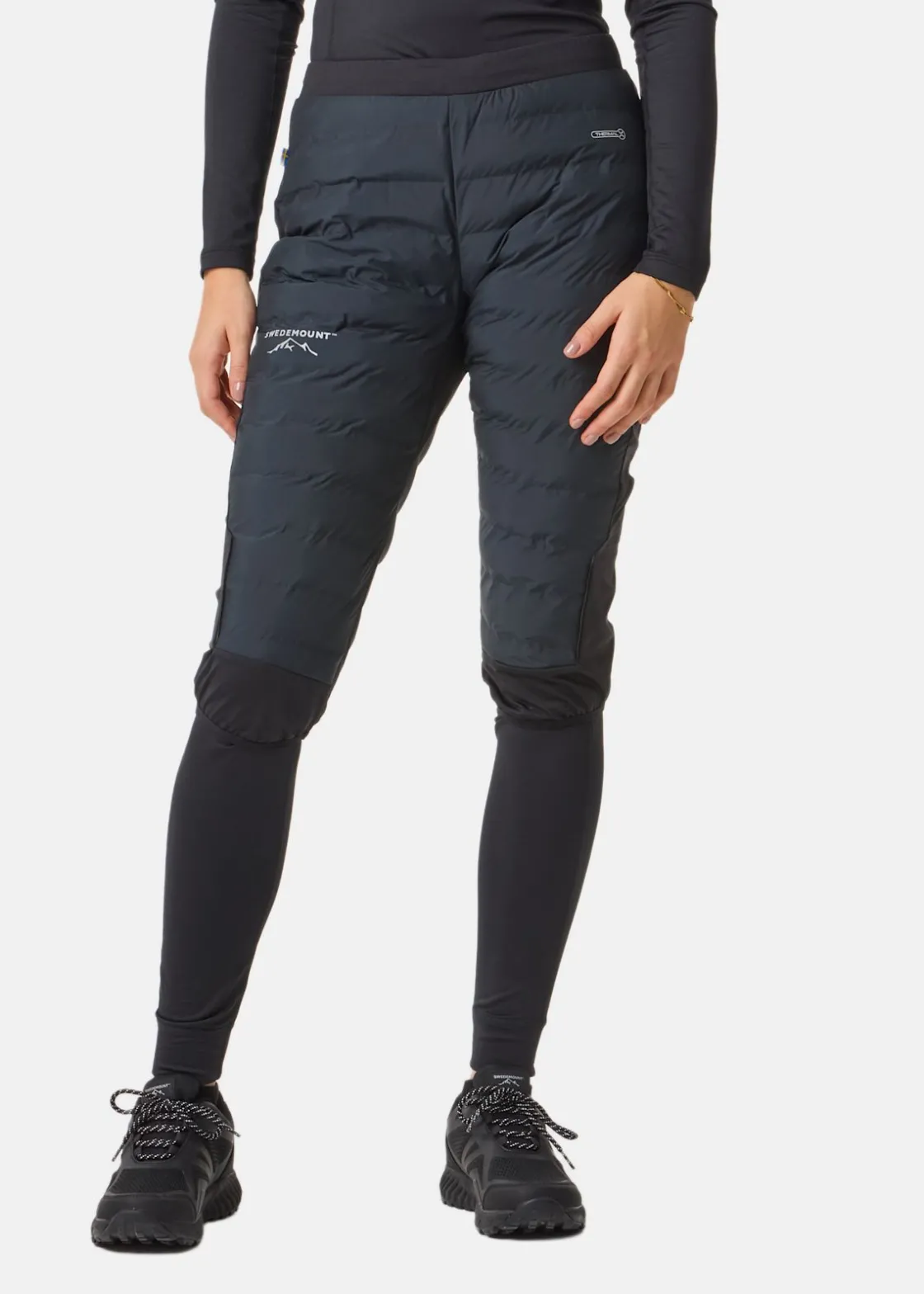 Outlet Swedemount Thermal Insulation Long Shorts W Black/Charcoal