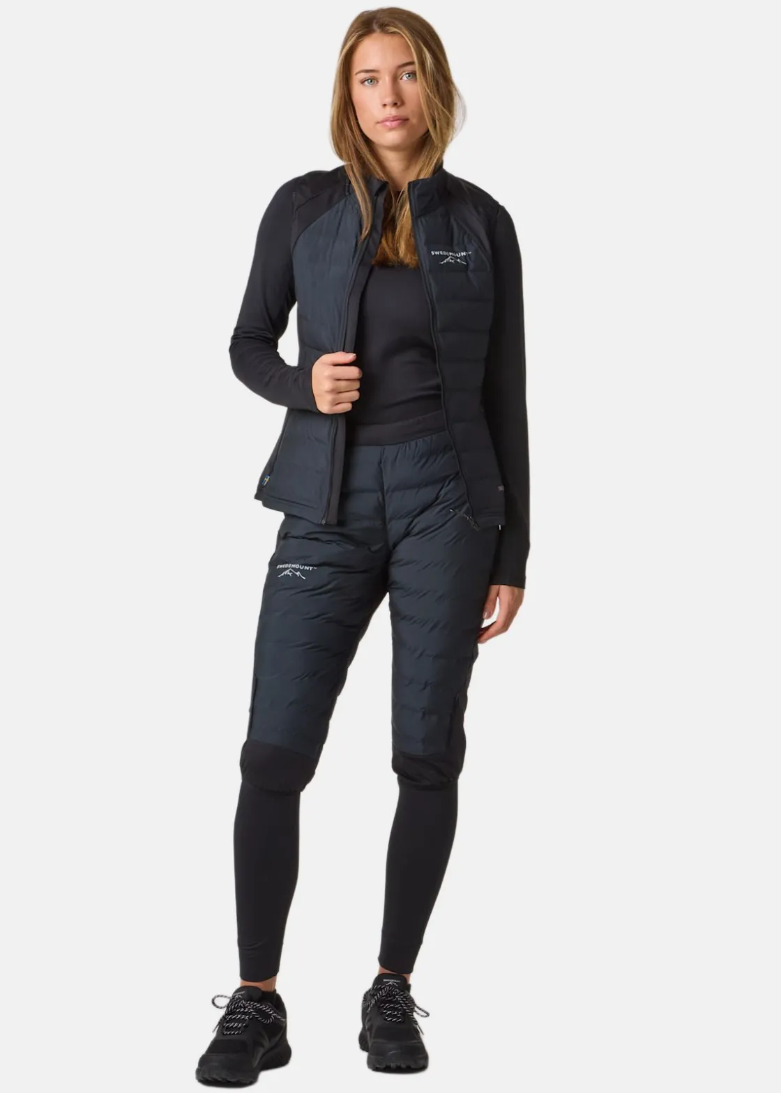 Outlet Swedemount Thermal Insulation Long Shorts W Black/Charcoal