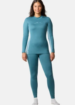 Clearance Swedemount Thermal Warm Baselayer Set W Dk. Seaweed Green/ Seaweed Green