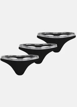 New Calvin Klein THONG 3PK BLACK/BLACK/BLACK