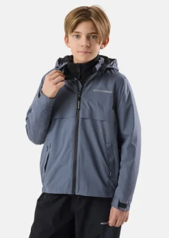 Best Swedemount Tjörn Rain Jacket JR Steel Blue