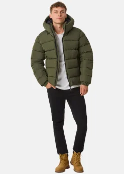 Online Denim Factory Tokyo Puffy Jacket Dark green