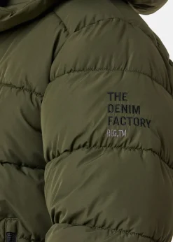 Online Denim Factory Tokyo Puffy Jacket Dark green