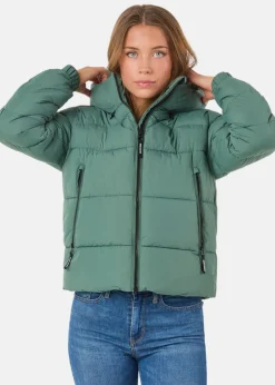 Clearance Denim Factory Tokyo Puffy Jacket W Faded Teal Green