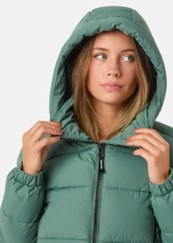 Clearance Denim Factory Tokyo Puffy Jacket W Faded Teal Green