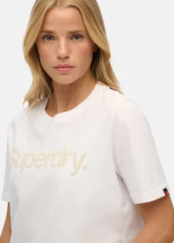 Hot Superdry Tonal Core Tee Brilliant White
