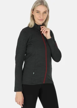 Hot Swedemount Trail Stretch Fullzip W Charcoal Melange/Burgundy