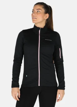 Discount Swedemount Trail Stretch Fullzip W Black Melange/Lt Pink