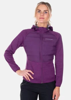 Online Swedemount Training Hybrid Jacket W Plum Melange/Lt Grey Melange