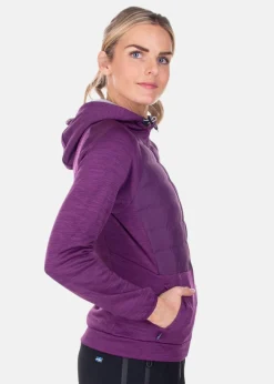 Online Swedemount Training Hybrid Jacket W Plum Melange/Lt Grey Melange